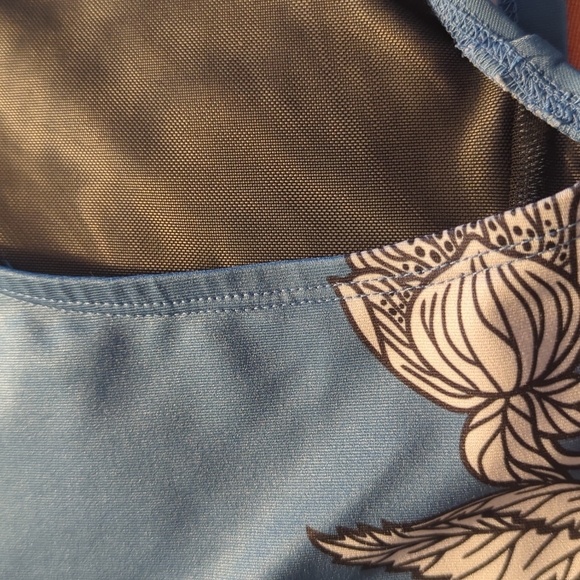 Nettle's Tale swim skirt | Blue Floral | 4X - Picture 11 of 13